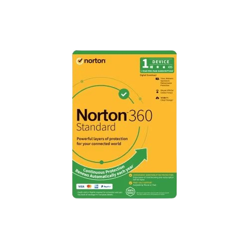 Norton 360 Standard - 1 User, 1 Device, 12-Month Subscription