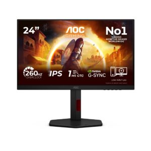 AOC MONITOR 23.8″ 24G4ZR FAST IPS FHD 260HZ HDMI 2.0 x 2 DP 1.4 HAS PIVOT VESA