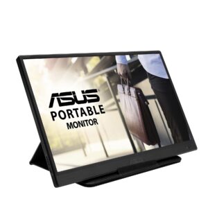 ASUS ZenScreen MB165B Portable USB Monitor – 16″, HD (1366 x 768), Narrow Bezel, USB-powered, Anti-glare surface