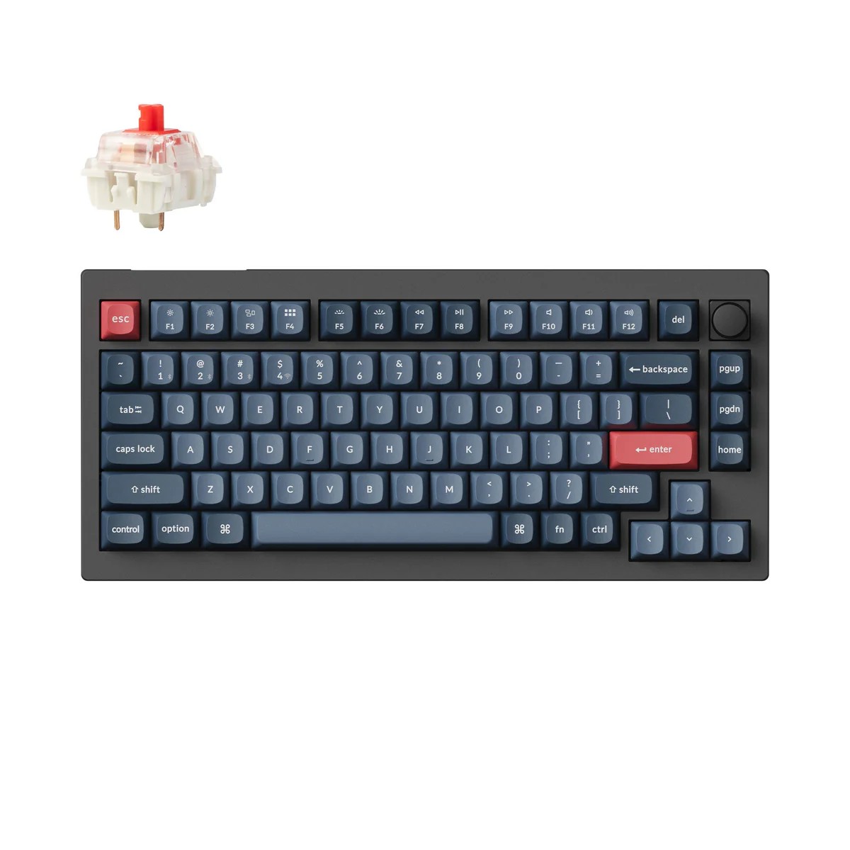 Keychron V1 MAX 0.75 CARBON BLACK BANANA Switch