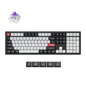 Keychron Q6 HE FULL SIZE SHELL WHITE PURPLE Switch