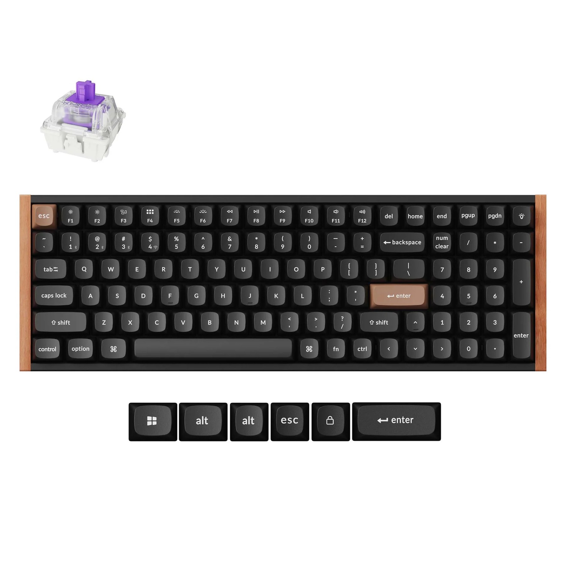 Keychron K4 HE 0.96 WHITE PURPLE Switch