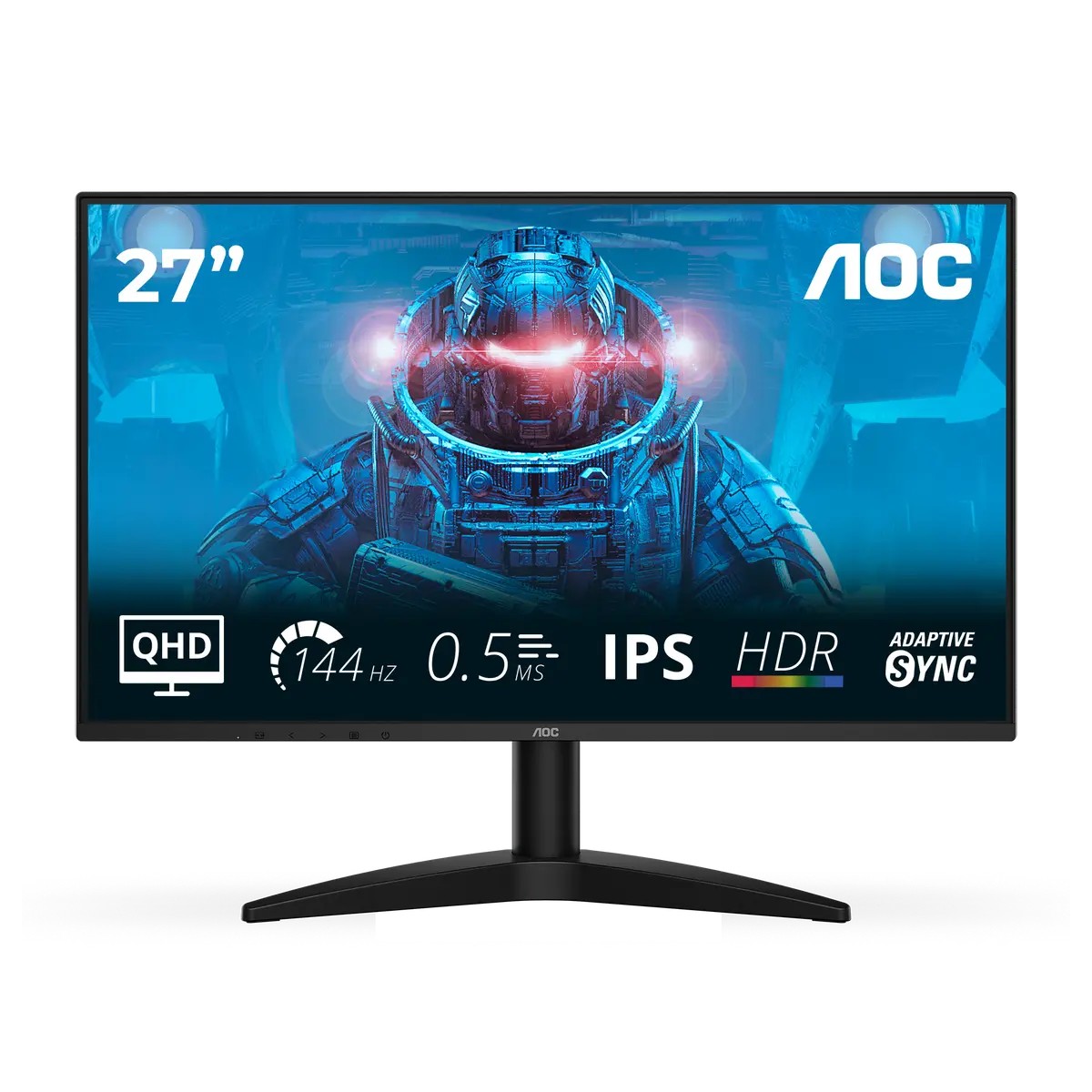 AOC MONITOR 27″ Q27B36X IPS QHD 2K LED 144HZ 0.5MS HDMI 2.0 DP 1.2 FLICKER-FREE LOW BLUE VESA