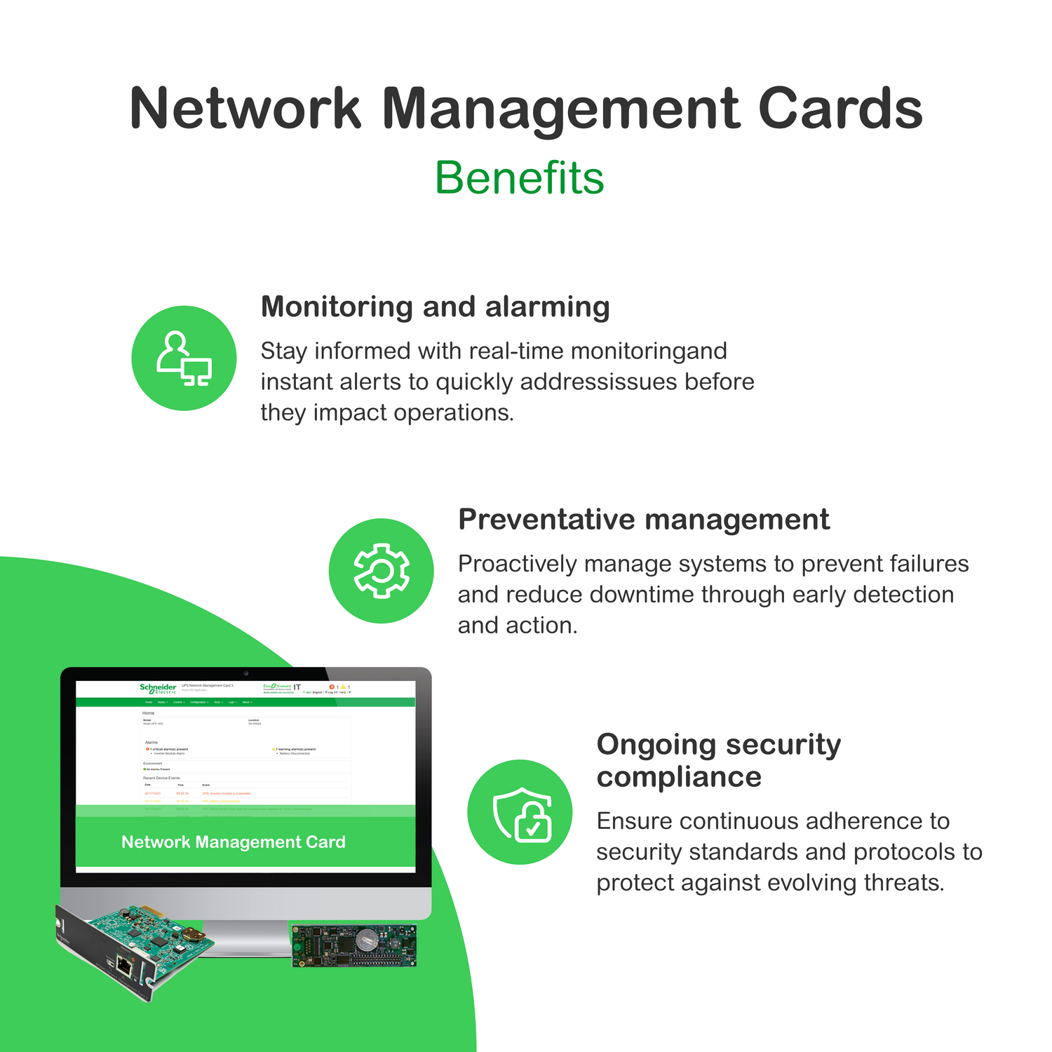 APC Network Management Card 3 (NMC3) for Easy UPS On-Line, 1-Phase, secure remote UPS monitoring and management