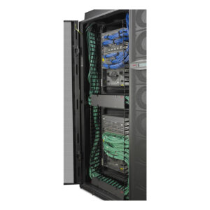 APC NetShelter SX, Networking Rack Enclosure, 42U, Black, 1991H x 750W x 1070D mm with Casters, Feet, Vertical Cable Managers, Side Panels