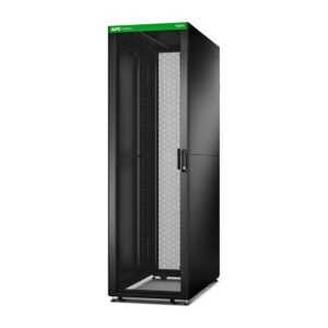 APC Easy Rack, 42U, Black, With Roof, Castors, Feet, 4 Brackets, and Side Panels, No Bottom, 1991H x 600W x 1100D mm