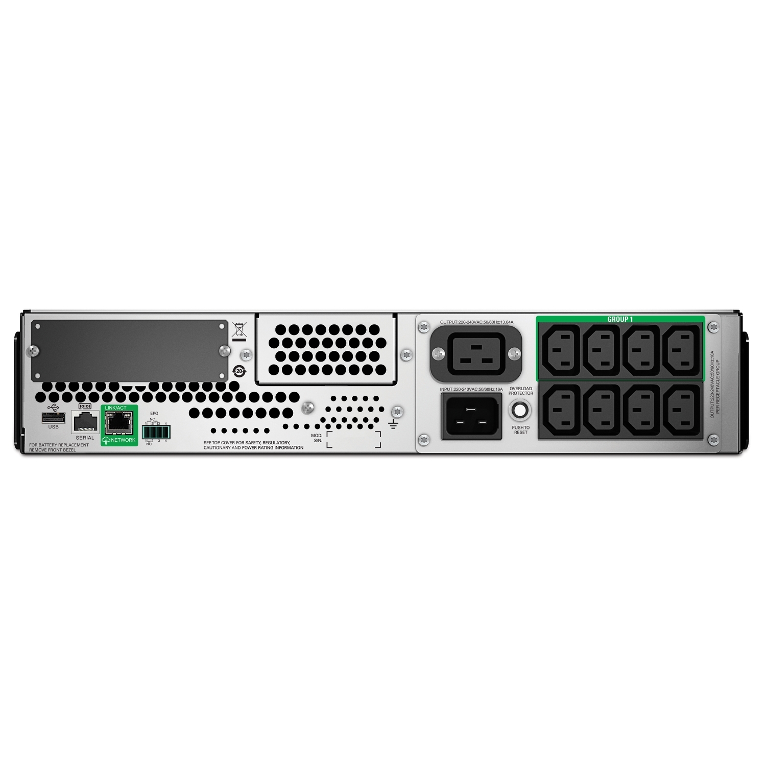 APC Smart-UPS, Line Interactive, 3kVA, Rackmount 2U, 230V, 8x IEC C13+1x IEC C19 outlets, SmartConnect Port+SmartSlot, AVR, LCD