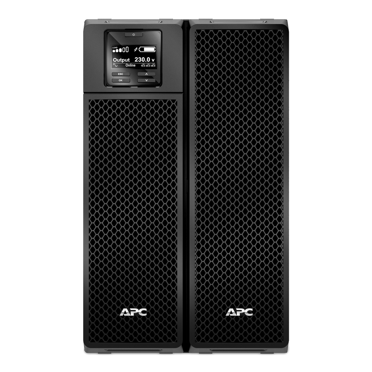 APC Smart-UPS On-Line, 8kVA/8kW, Tower, 230V 3:1 and 1:1, 6x C13+4x C19 IEC outlets, Network Card+SmartSlot, Extended runtime, W/O rail kit