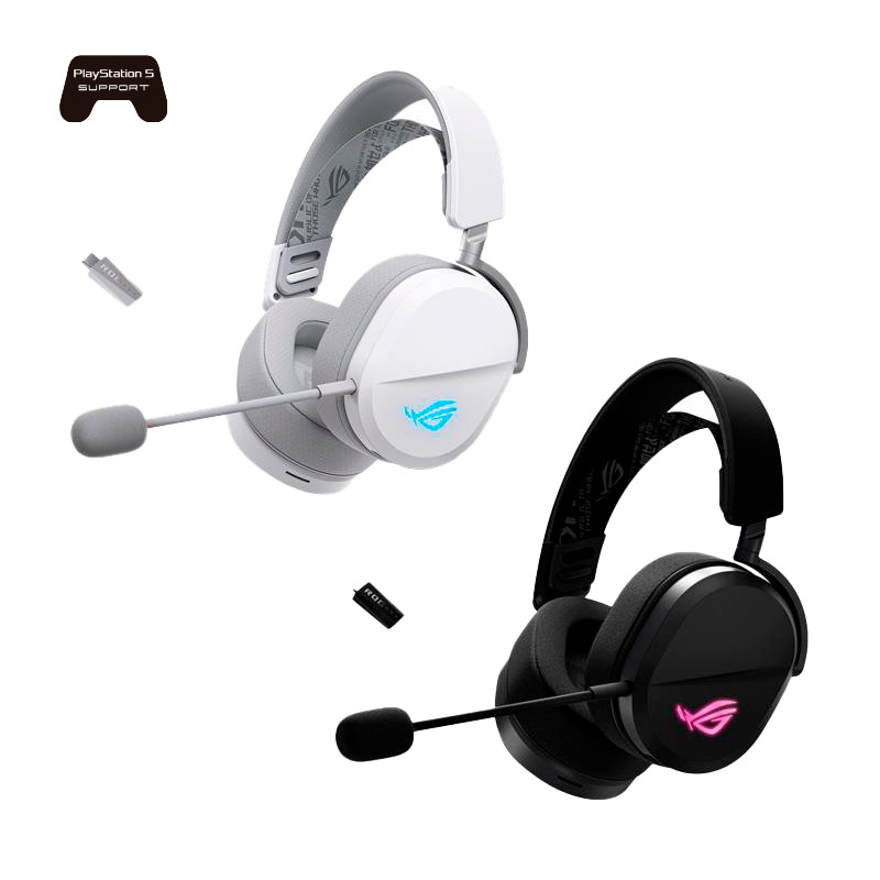 ASUS P501 ROG Pelta Tri-Mode RGB SpeedNova Wireless Gaming Headset – White