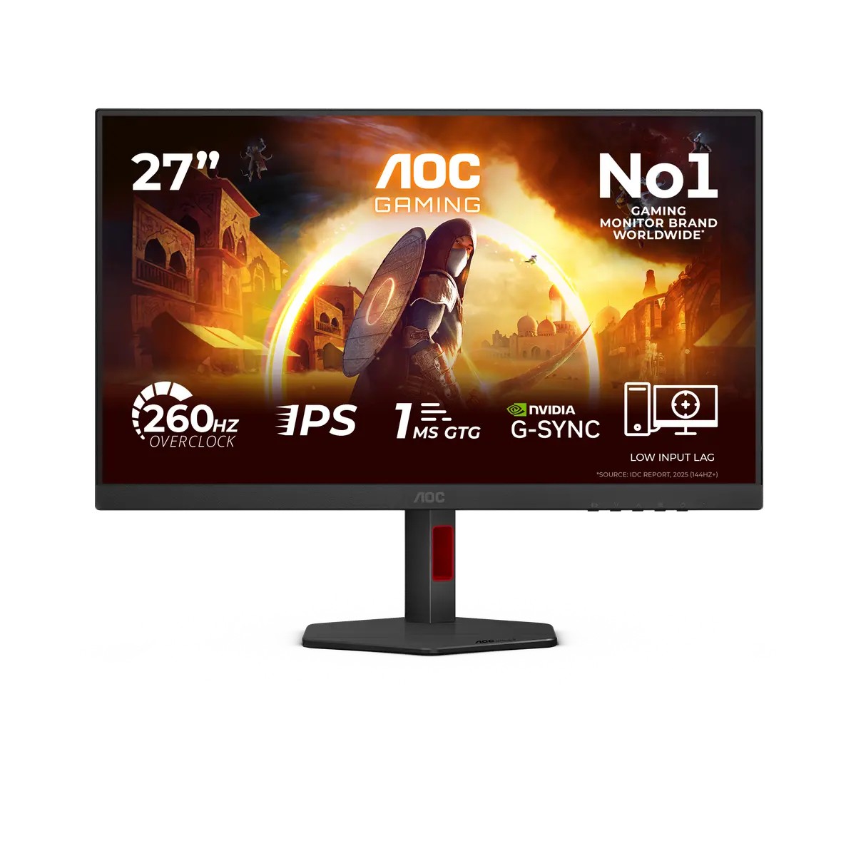 AOC MONITOR 27″ 27G4ZR FAST IPS FHD 260HZ HDMI 2.0 x 2 DP 1.4 HAS PIVOT VESA