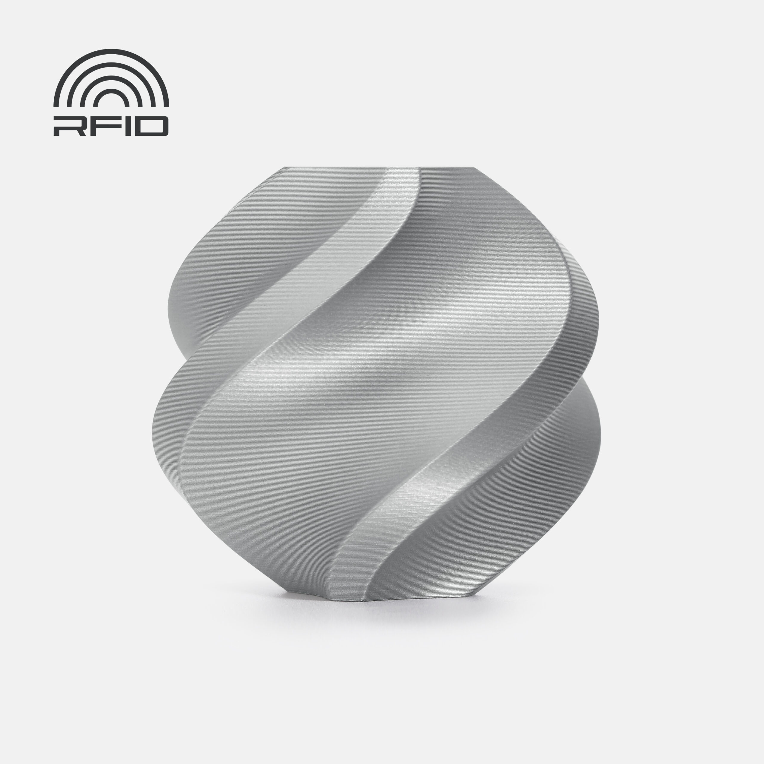 Bambu PLA Basic Filament – Silver – with Bambu Reusable Spool