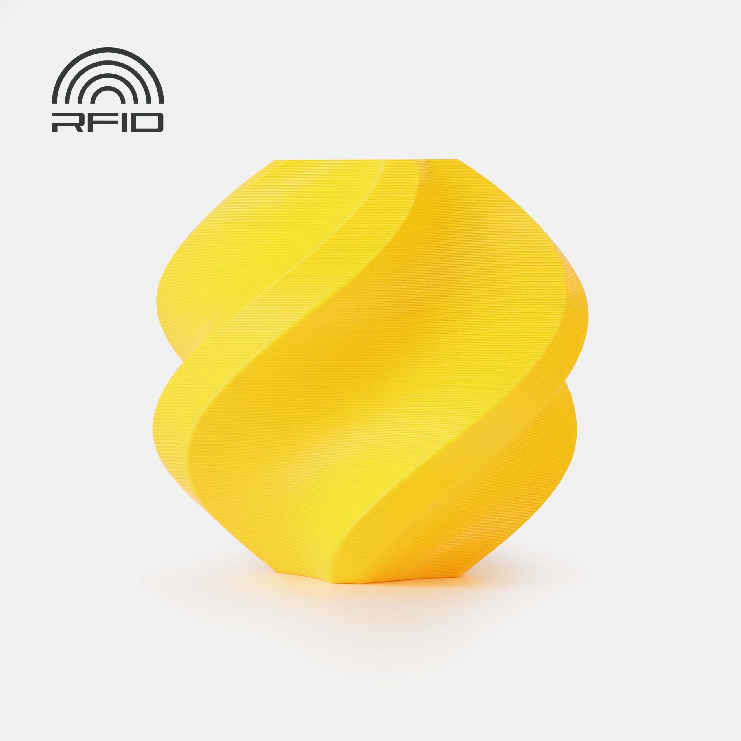 Bambu PLA Basic Filament – Yellow – with Bambu Reusable Spool