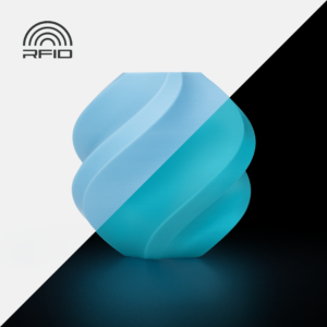 Bambu PLA Glow Filament – Glow Blue-with Bambu Reusable Spool
