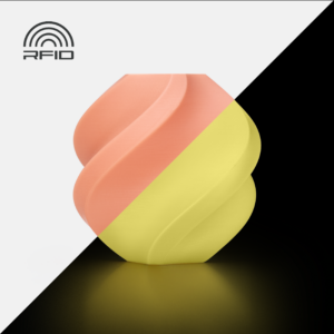 Bambu PLA Glow Filament – Glow Orange-with Bambu Reusable Spool