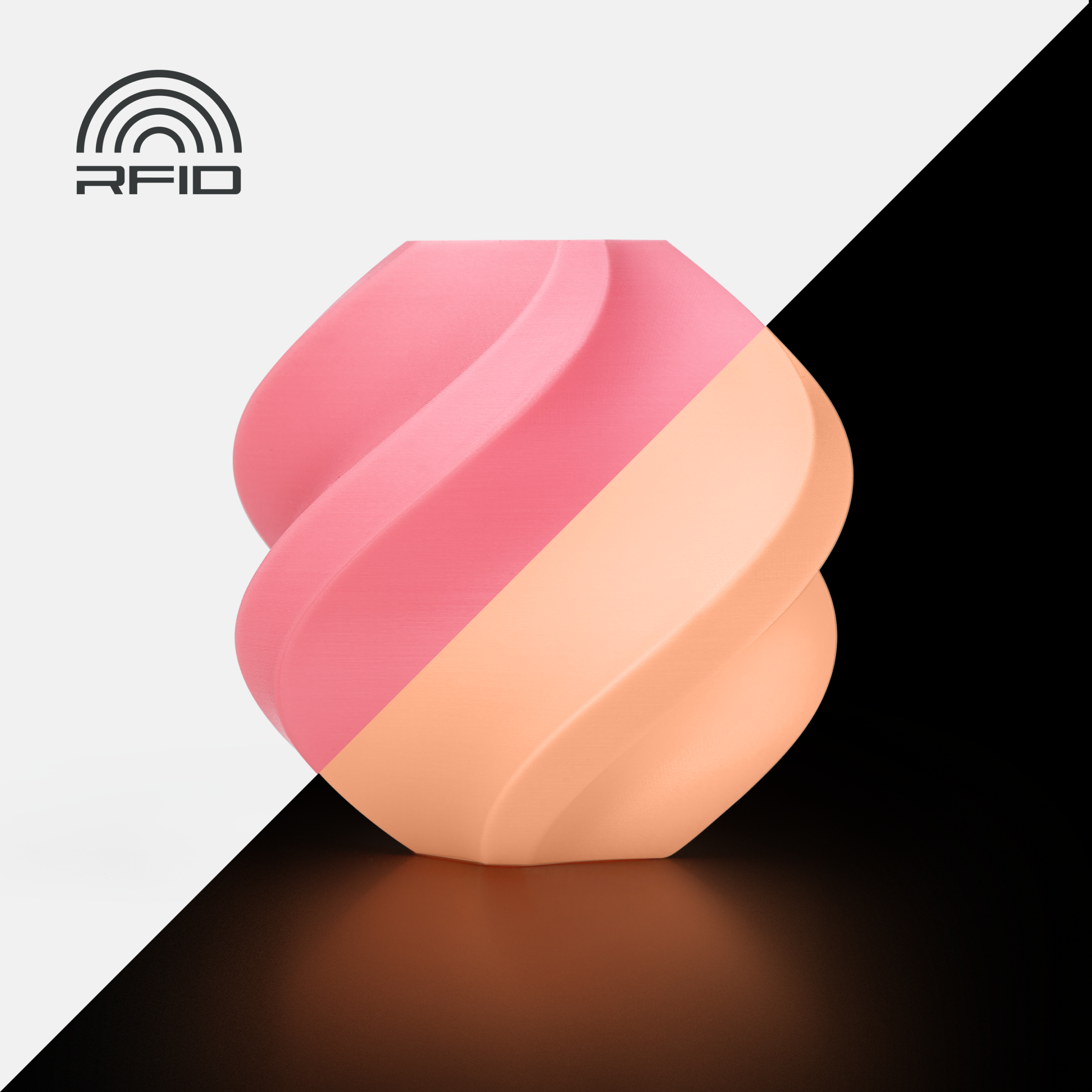 Bambu PLA Glow Filament – Glow Pink-with Bambu Reusable Spool