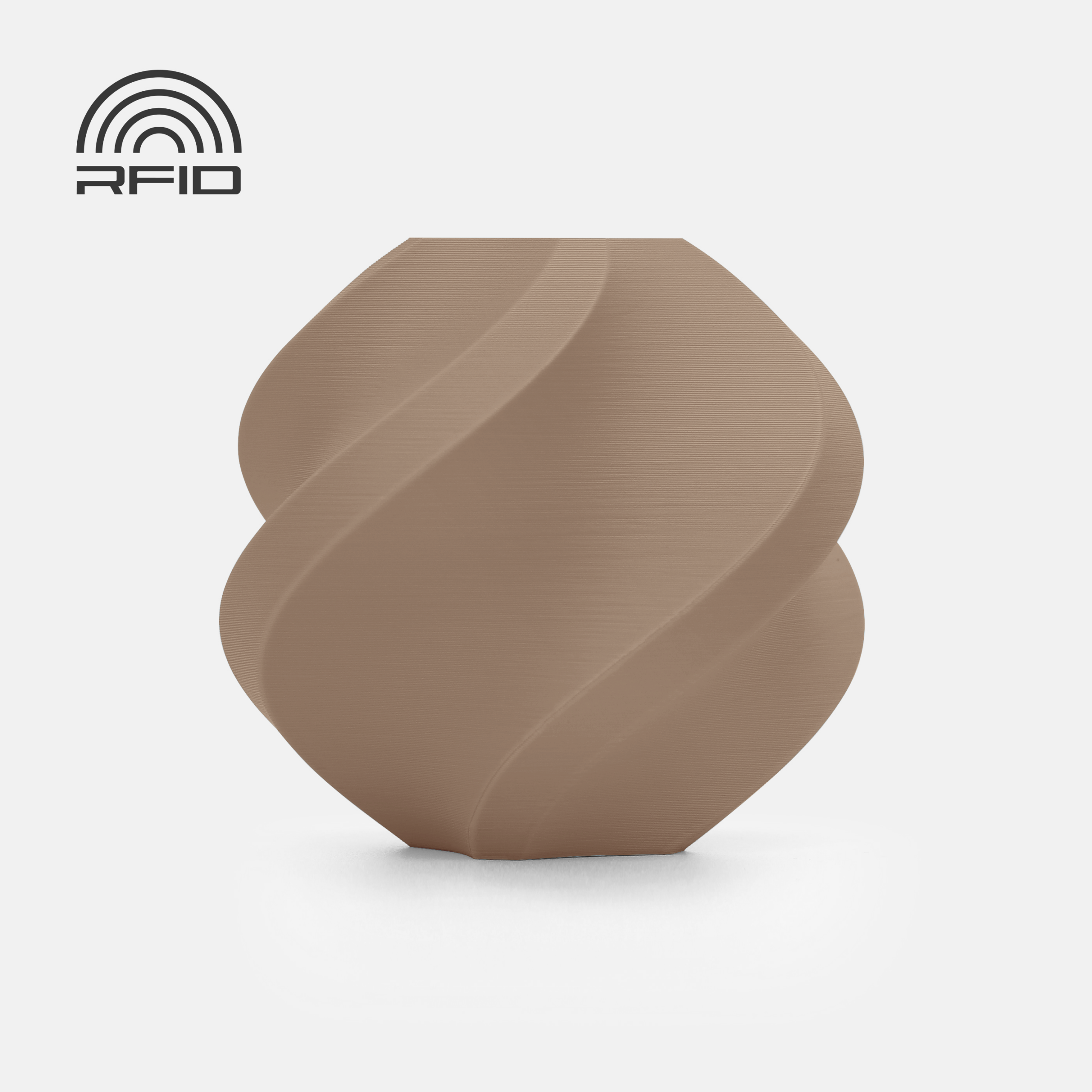 Bambu PLA Matte Filament – Latte Brown- with Bambu Reusable Spool