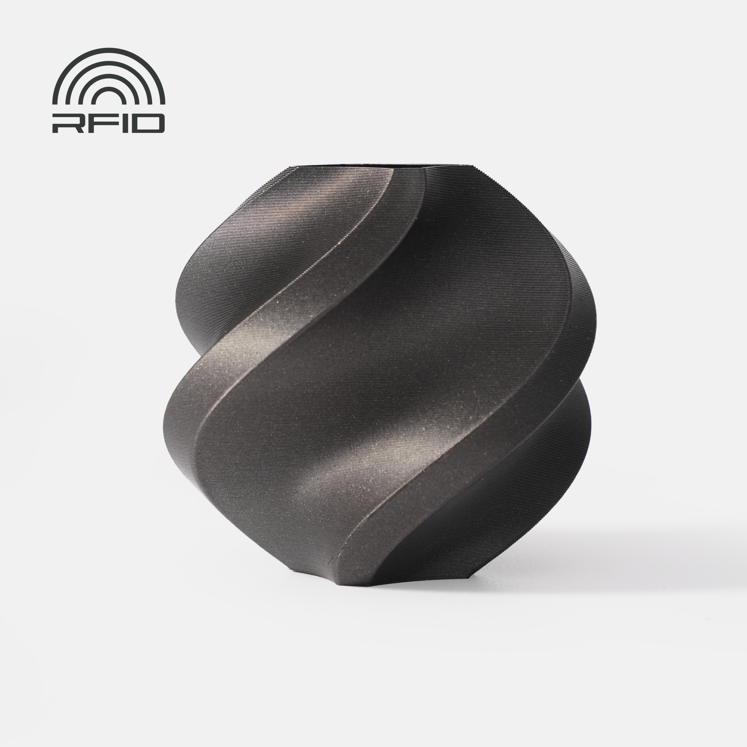 Bambu PLA Metal Filament – Iron Gray Metallic – with Bambu Reusable Spool