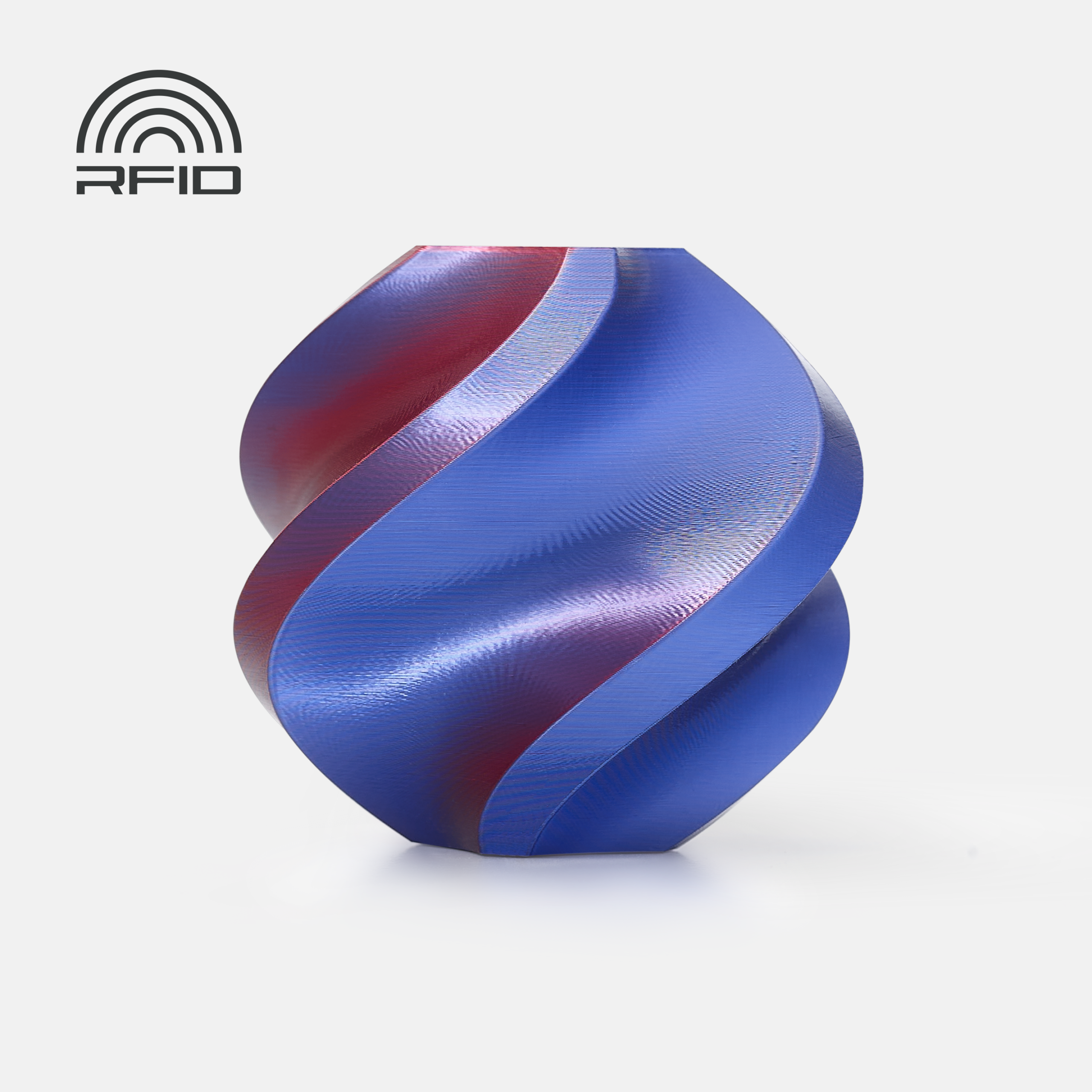 Bambu PLA Silk – Midnight Blaze (Blue-Red) – with Bambu Reusable Spool