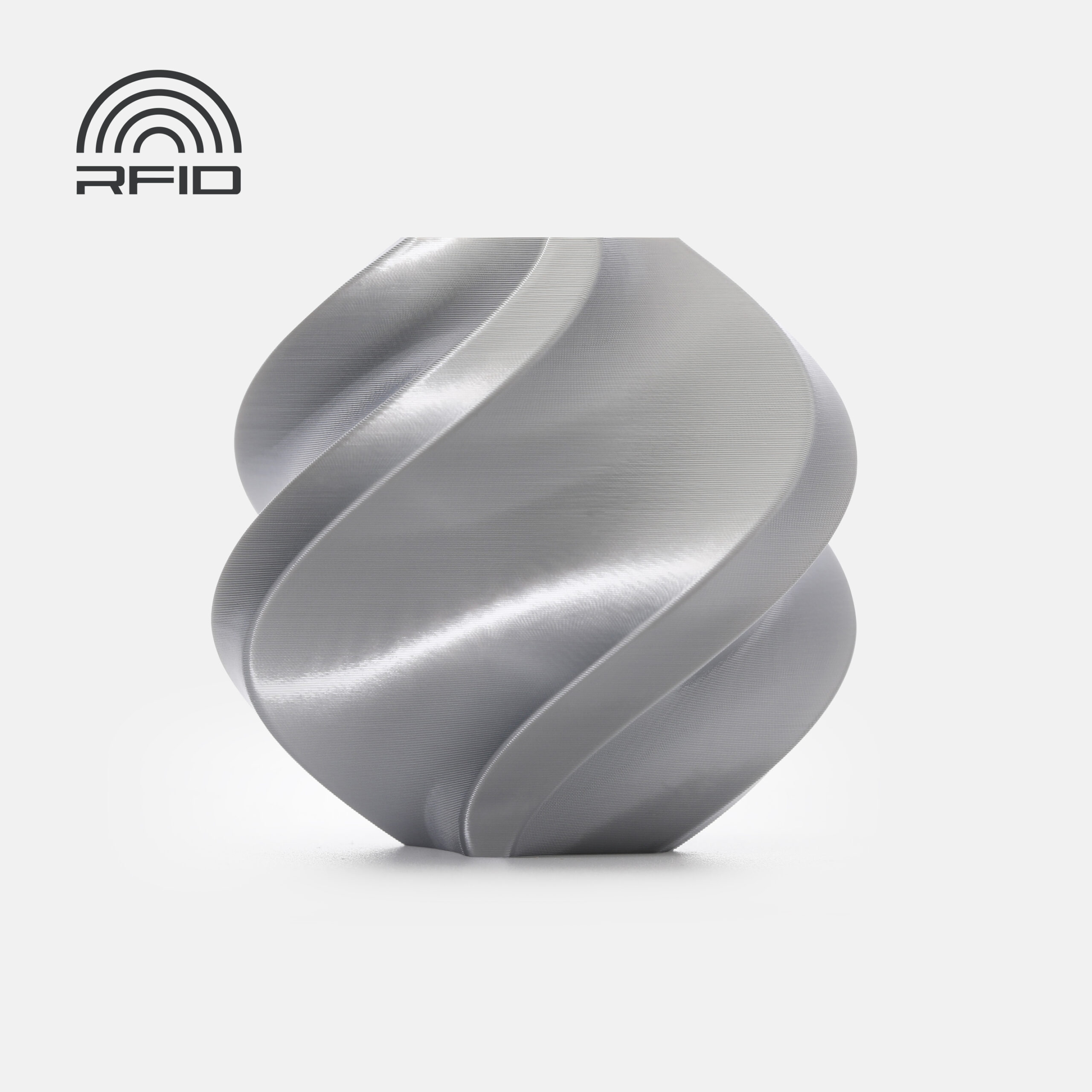 Bambu PLA Silk+ – Silver – with Bambu Reusable Spool