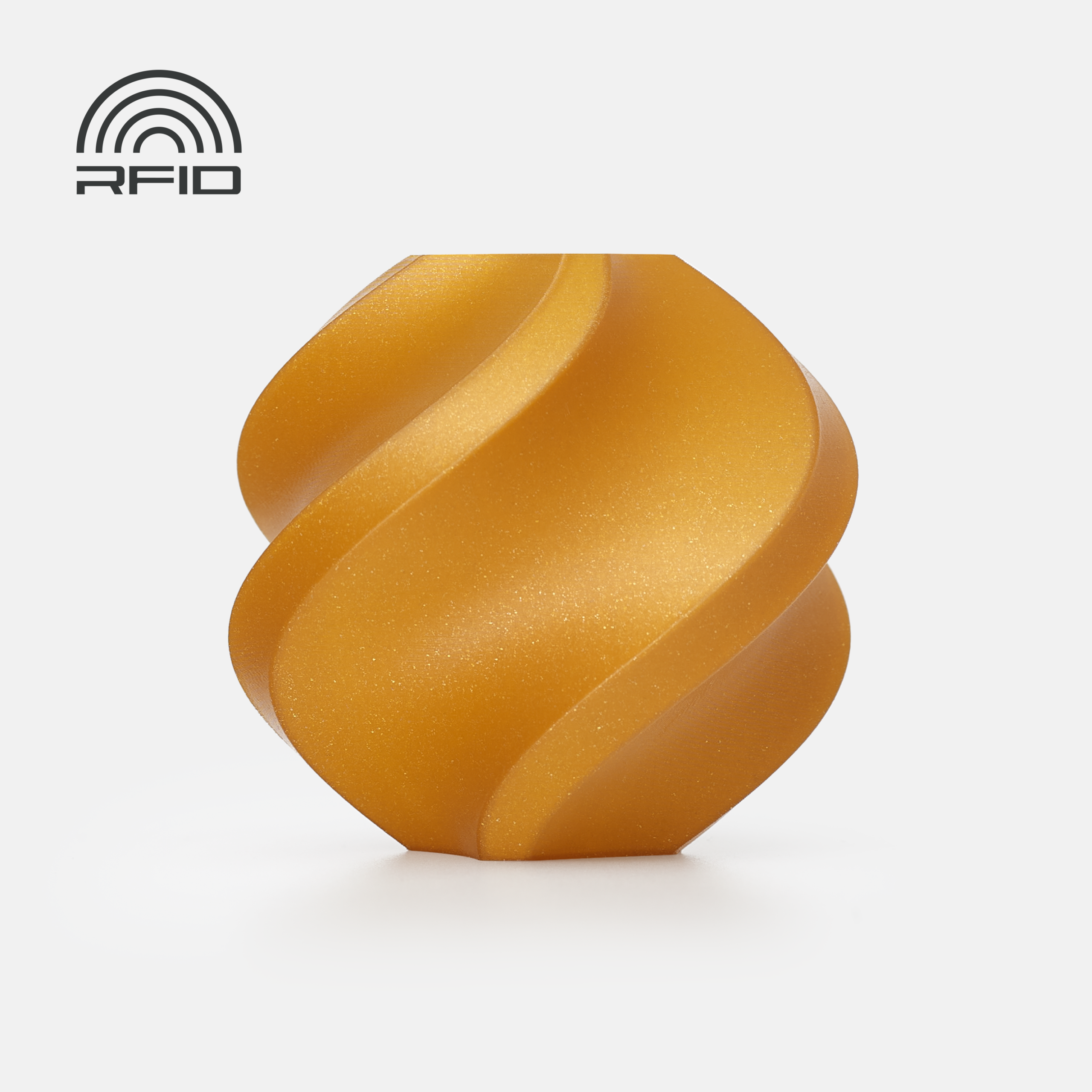Bambu PLA Sparkle Filament – Classic Gold Sparkle – with Bambu Reusable Spool