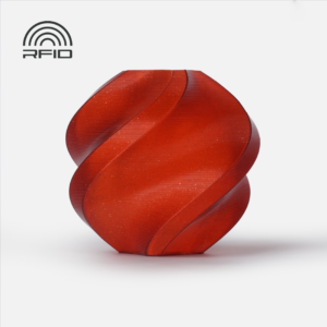 Bambu PLA Sparkle Filament – Crimson Red Sparkle – with Bambu Reusable Spool