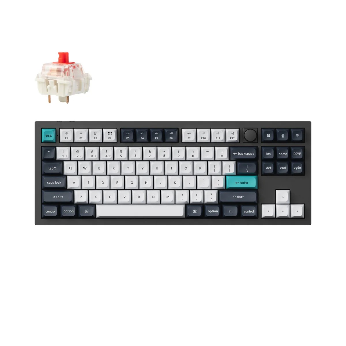 Keychron Q3 MAX 80% TKL CARBON BLACK BANANA Switch