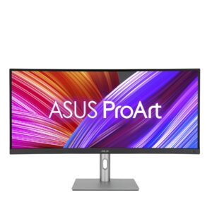 ASUS ProArt Display PA34VCNV Curved Professional Monitor – 34.1″, IPS, 21:9 3440 x 1440, 3800R Curvature, 100% sRGB / Rec.709, Color Accuracy ΔE < 2, Calman Verified, USB-C Docking PD 96W, R
