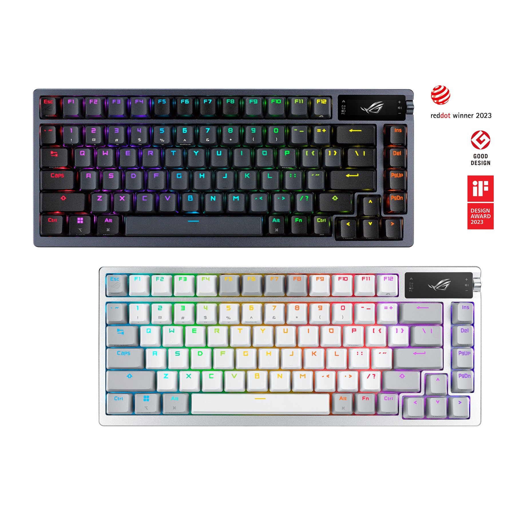 ASUS ROG AZOTH 75% Wireless Gaming Custom Keyboard – Black – ROG NX Snow Switch