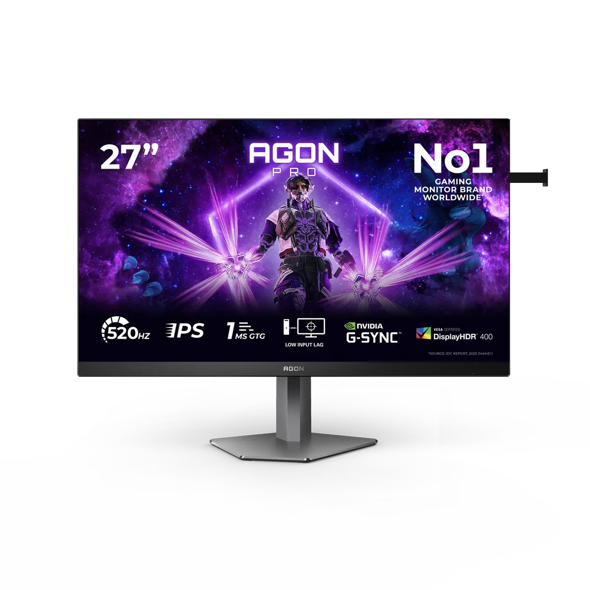AOC MONITOR 27″ AGON PRO AG276FK FHD FAST IPS LED GAMING A-SYNC 520HZ HDMI 2.0×2 DP1.4×2 HAS VESA