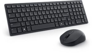Dell Silent Keyboard and Mouse US English - KM555 -Retail Pkg -3yr Adv Exc Serv