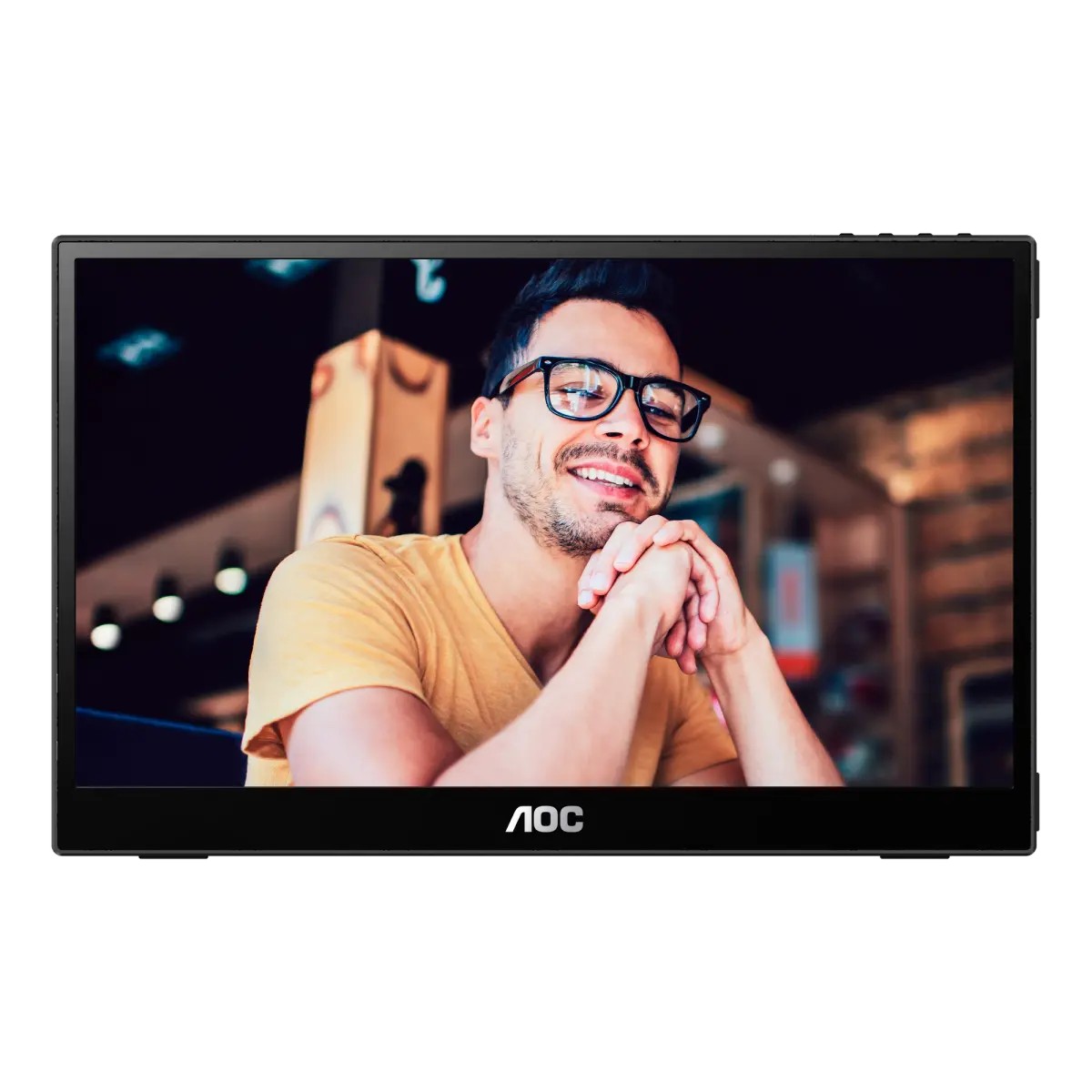 AOC PORTABLE MONITOR 15.6″ 16T20 IPS FHD LED 60HZ USB-C × 2, Mini HDMI 2.0 SPK Tilt via fold-out kickstand