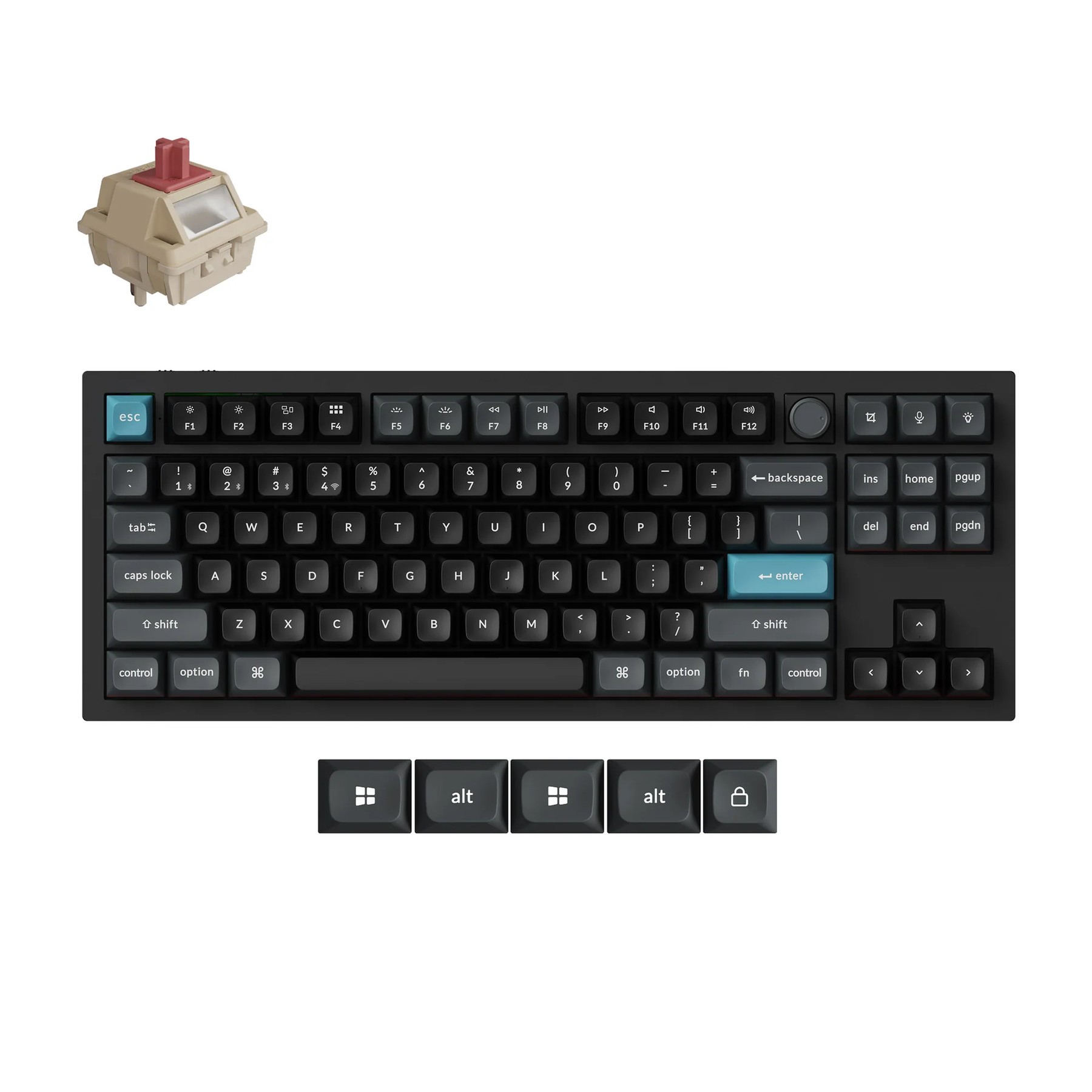 Keychron Q3 ULTRA 8K 0.8 WHITE RED Switch