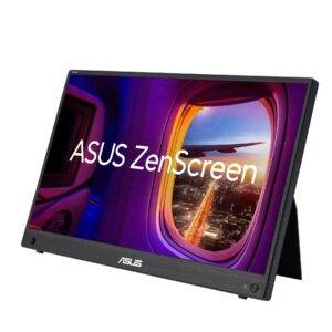 ASUS ZenScreen MB16AHG Portable Monitor – 16″, FHD (1920 x 1080), IPS, 144Hz, USB-C, Mini-HDMI, Freesync Premium™, Ergo kickstand, Tripod socket, Flicker Free, Low Blue Light
