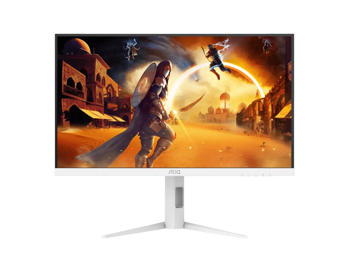 AOC MONITOR 27″ Q27G4/WS FAST IPS QHD 2K A-SYNC 200HZ 0.3MS HDMI 2.0 DP 1.4 HAJ SWIVEL PIVOT VESA ANTI-BLUE LIGHT WHITE