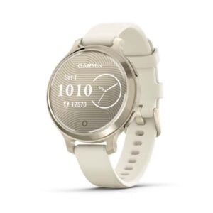Garmin Lily 2 Active – Lunar Gold w/ Bone Silicone band