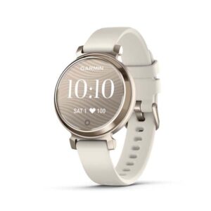 Garmin Lily 2 Small ・ Stylish ・ Smart Jewelry. – Cream Gold w/ Coconut Silicone band