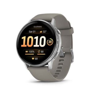 Garmin Venu 4 Series – Silver w/ Silver Gray Silicone band, 45mm