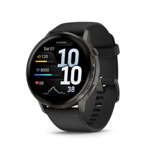Garmin Venu 4 Series – Slate w/ Black Silicone band, 45mm