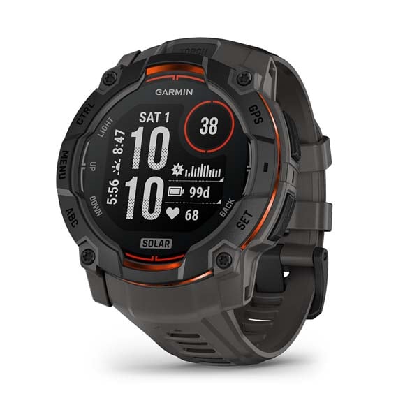 Garmin Instinct 3 Solar, MIP – Black/ Charcoal Bnd, 50mm