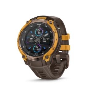 Garmin Instinct Crossover AMOLED – Bronze w/ Cocoa Band, 47mm