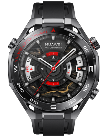 HUAWEI WATCH Ultimate 2 Black, Black Fluoroelastomer Strap 55020GBW